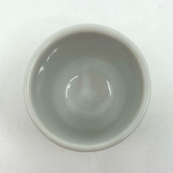 Vintage Tea Cup Shot Sz Mini Japanese Handmade Ceramic Printed Cream/Blue/Brown - Picture 5 of 5